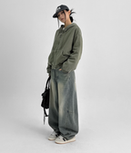 韓國 blackup 復古水洗 彎刀氣球褲 牛仔寬褲 五色