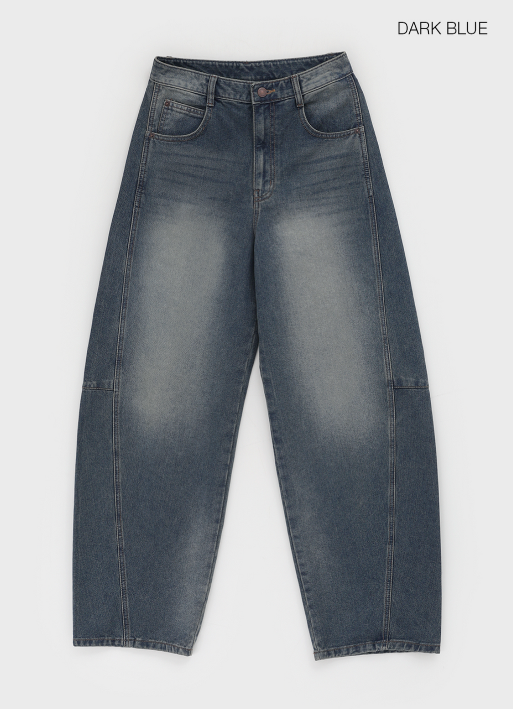 韓國 blackup 復古水洗 彎刀氣球褲 牛仔寬褲 五色