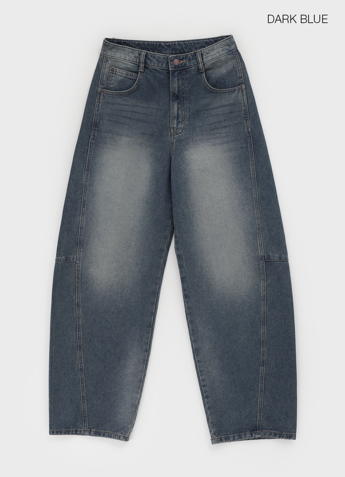 韓國 blackup 復古水洗 彎刀氣球褲 牛仔寬褲 五色