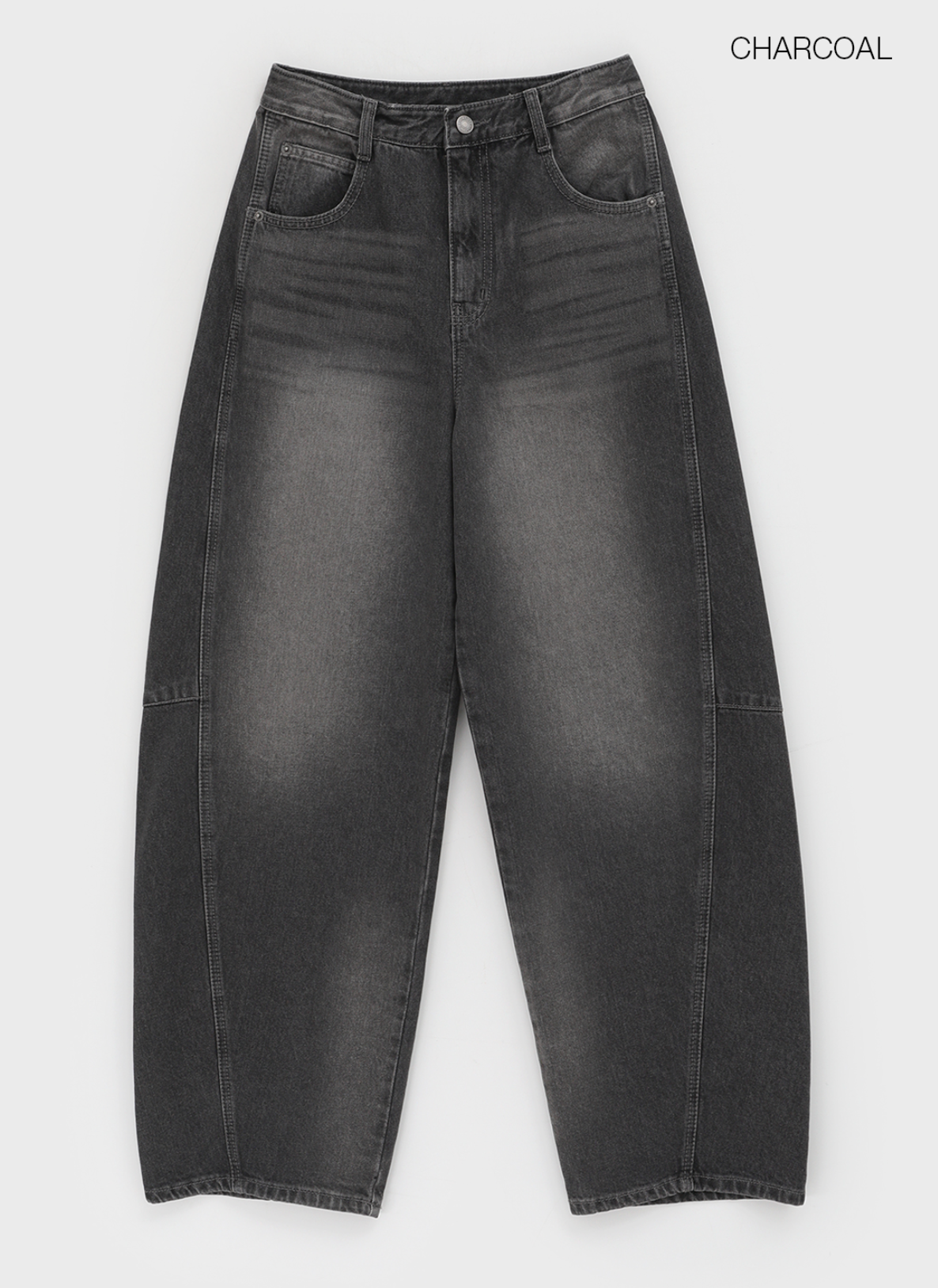 韓國 blackup 復古水洗 彎刀氣球褲 牛仔寬褲 五色