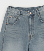 韓國 blackup 復古水洗 彎刀氣球褲 牛仔寬褲 五色