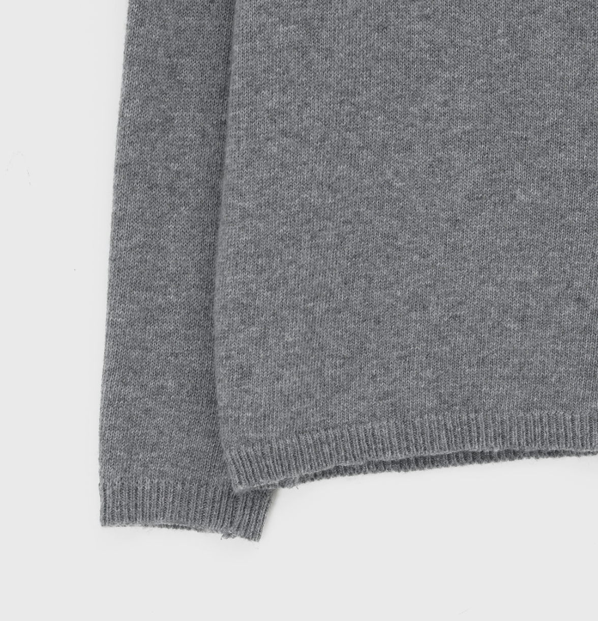 韓國 BLACKUP oversied 寬鬆亨利領 針織衫