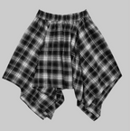 韓國 streets lagirl 鬆緊腰圍 襯衫式 英式格紋 短裙