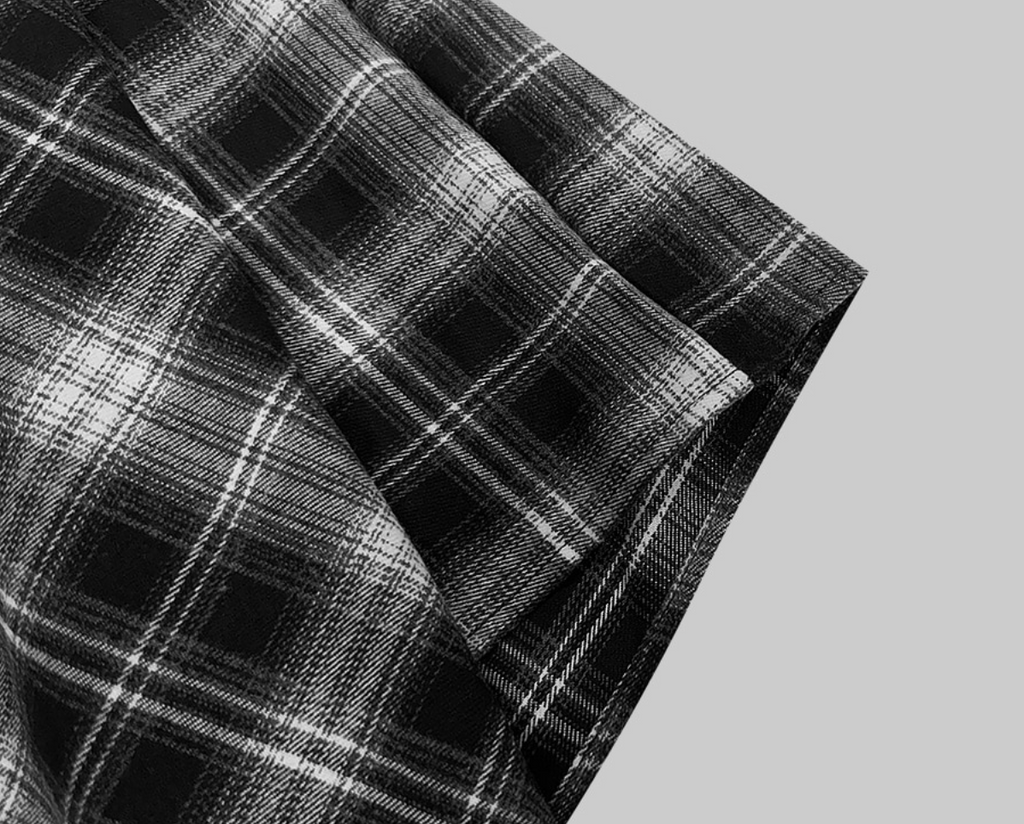 韓國 streets lagirl 鬆緊腰圍 襯衫式 英式格紋 短裙