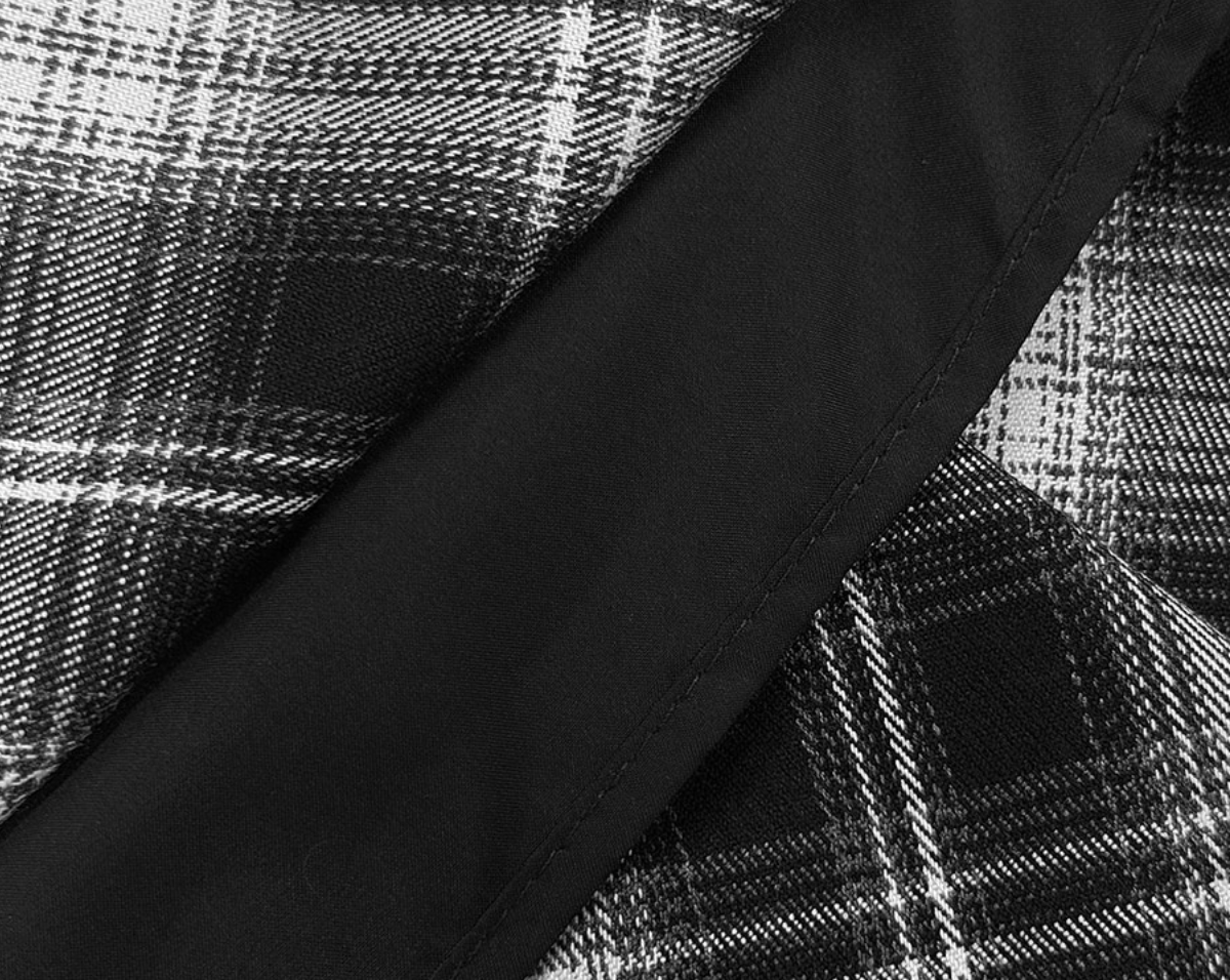 韓國 streets lagirl 鬆緊腰圍 襯衫式 英式格紋 短裙