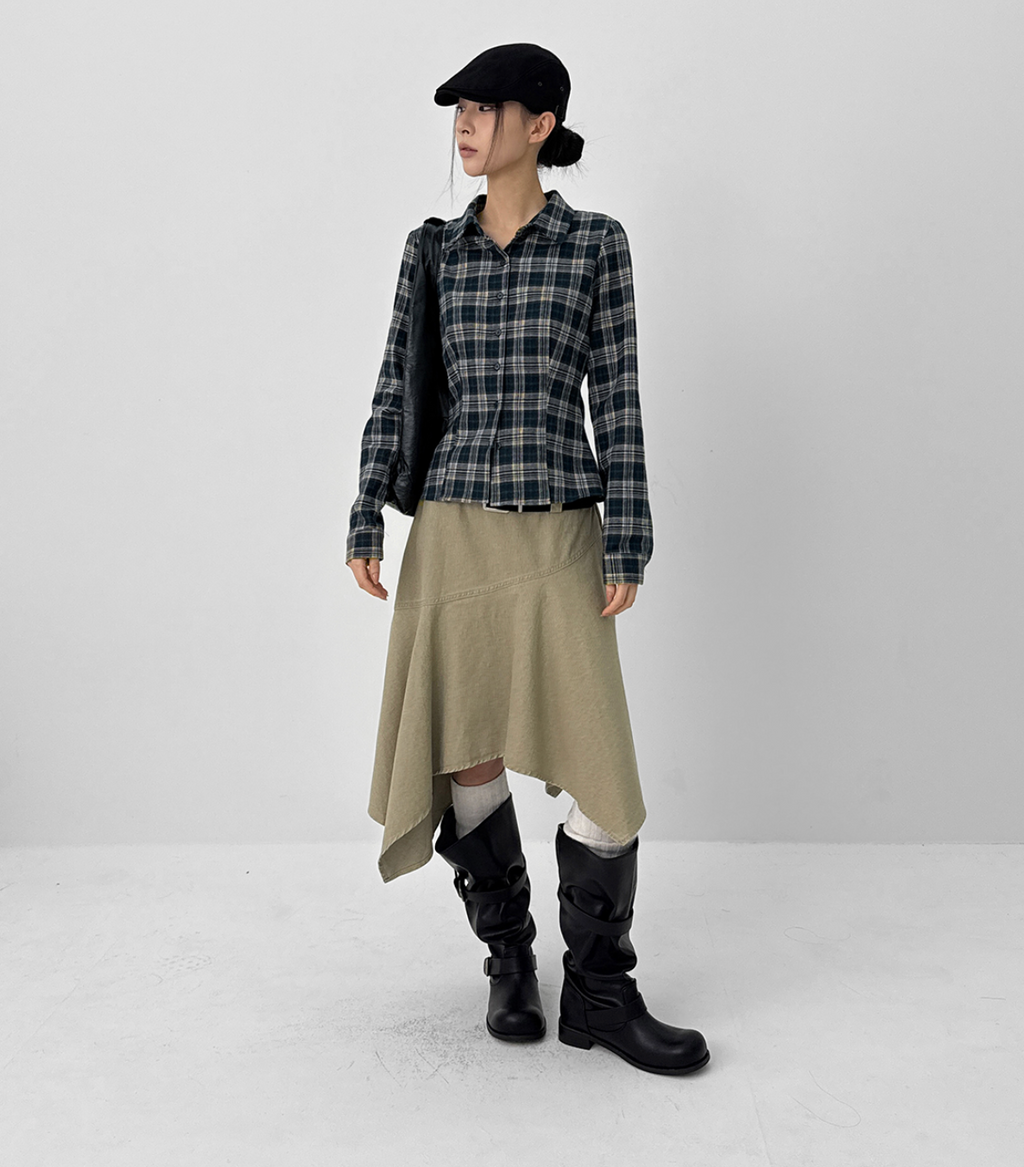 韓國 Blackup Vintage Buckle Boots 鬆垮垂墜長靴