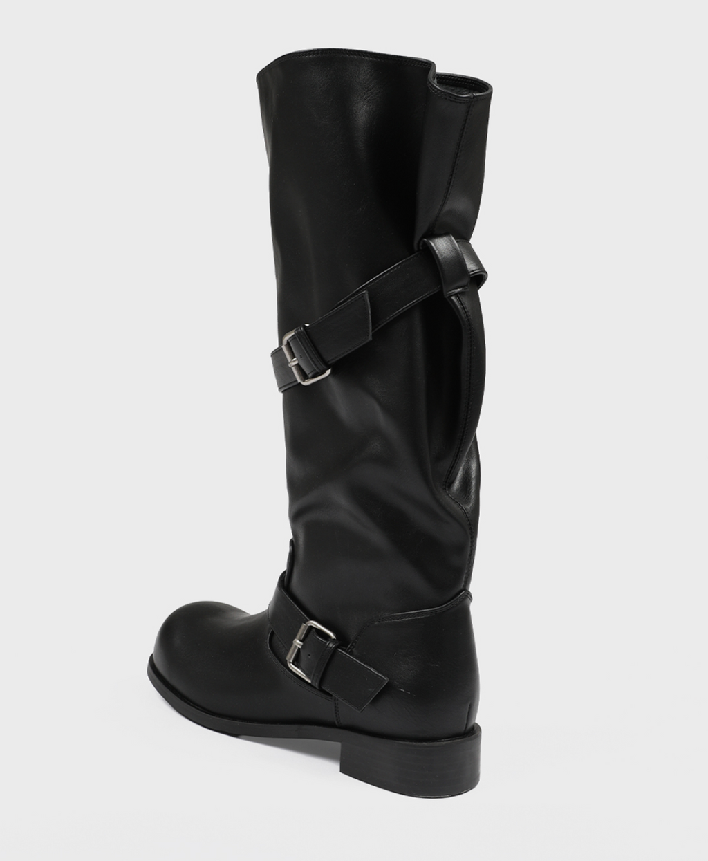 韓國 Blackup Vintage Buckle Boots 鬆垮垂墜長靴