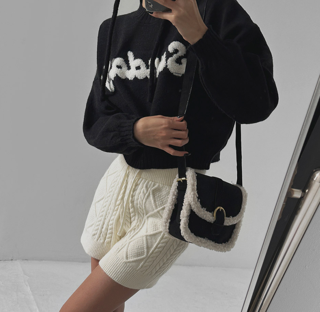 韓國 streets lagirl 羊羔毛麂皮相機包