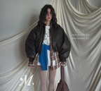 Marquise oversized 輕薄的法蘭絨 復古格紋襯衫