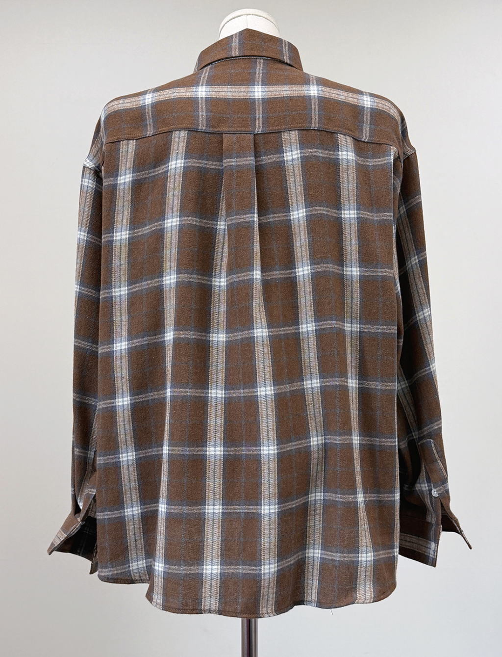 Marquise oversized 輕薄的法蘭絨 復古格紋襯衫