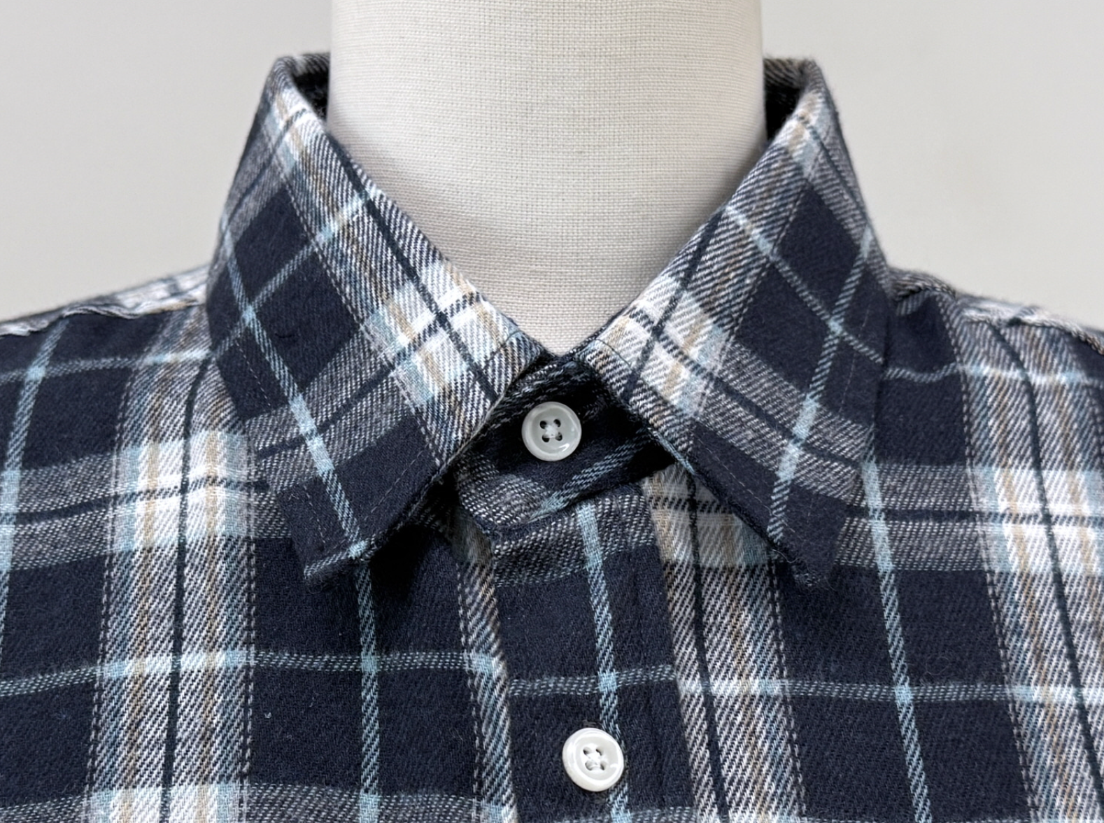 Marquise oversized 輕薄的法蘭絨 復古格紋襯衫