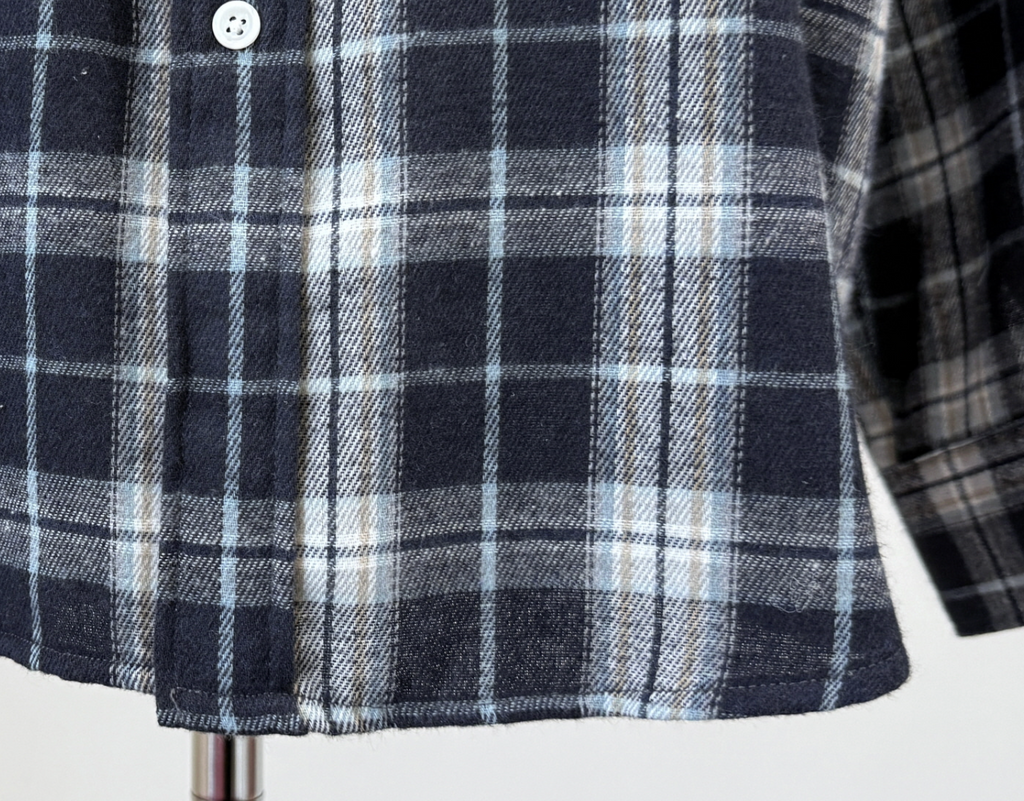 Marquise oversized 輕薄的法蘭絨 復古格紋襯衫