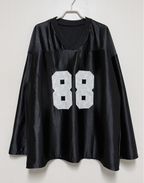 韓國 Marquise oversized蕾絲刺繡 88 紀念球衣 長Tee