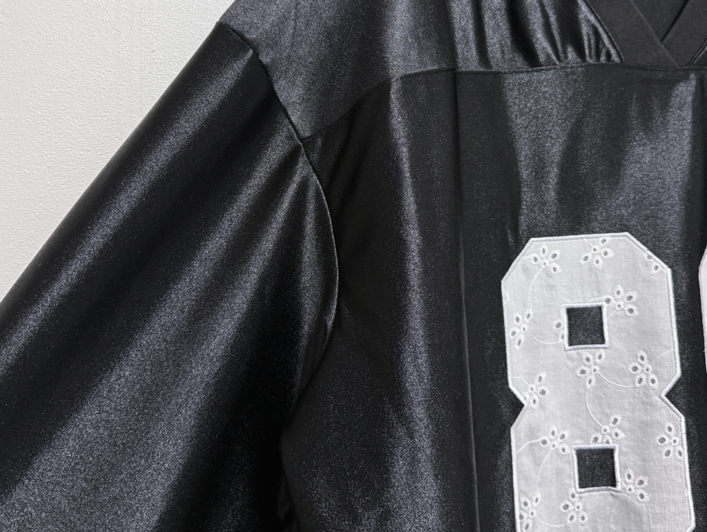 韓國 Marquise oversized蕾絲刺繡 88 紀念球衣 長Tee