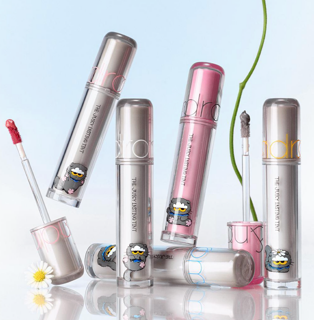 Rom&nd × ZO&FRIENDS 聯名 玻璃光唇釉 + 貼紙 +透明管身 1+1+1