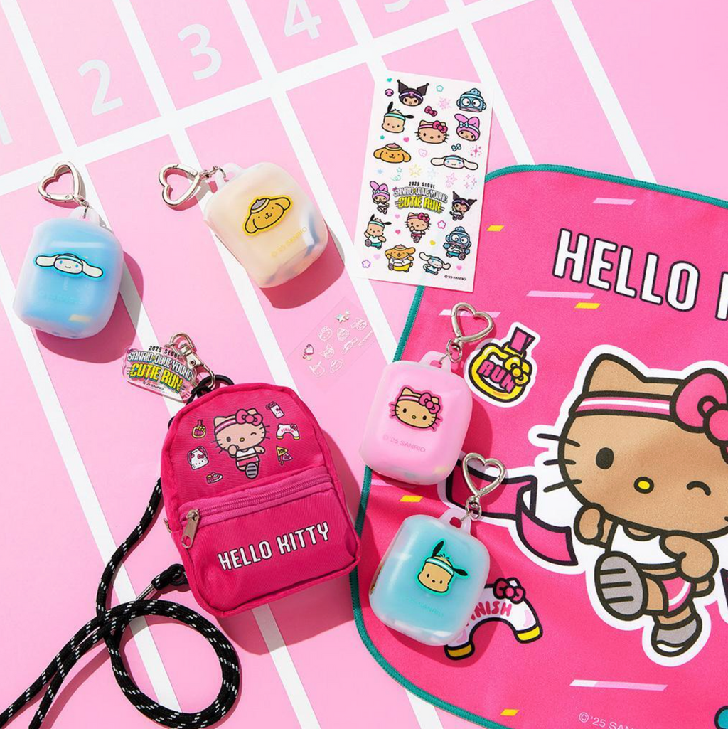 韓國 Olive Young X Sanrio 路跑活動聯名 KITTY 酷洛米 帕恰狗 吊飾 背包 刺青貼紙