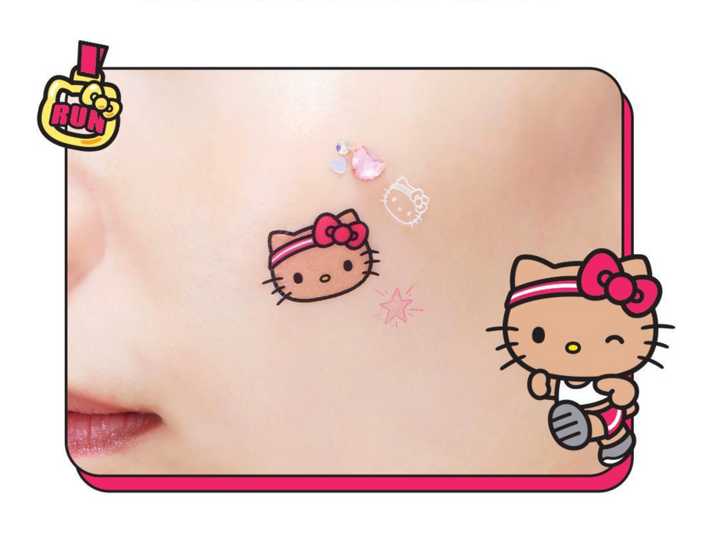 韓國 Olive Young X Sanrio 路跑活動聯名 KITTY 酷洛米 帕恰狗 吊飾 背包 刺青貼紙