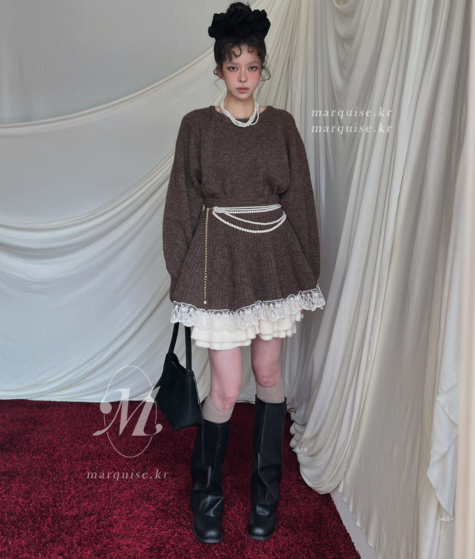 韓國Marquise 鬆垮長靴 軍靴