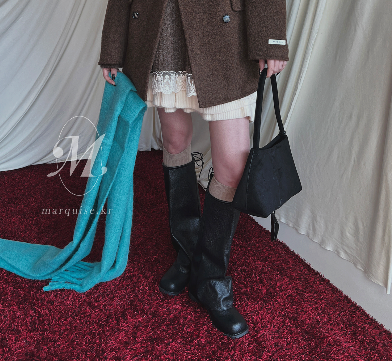 韓國Marquise 鬆垮長靴 軍靴