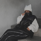 韓國 streetfs lagirl 皮革羽絨背心