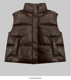 韓國 streetfs lagirl 皮革羽絨背心