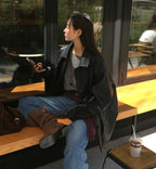 韓國 Beidelli oversized 工裝風 皮夾克