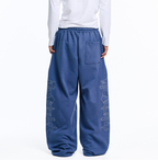 🇰🇷 韓國EASY NO EASY 十字架 水晶 刺繡 寬褲